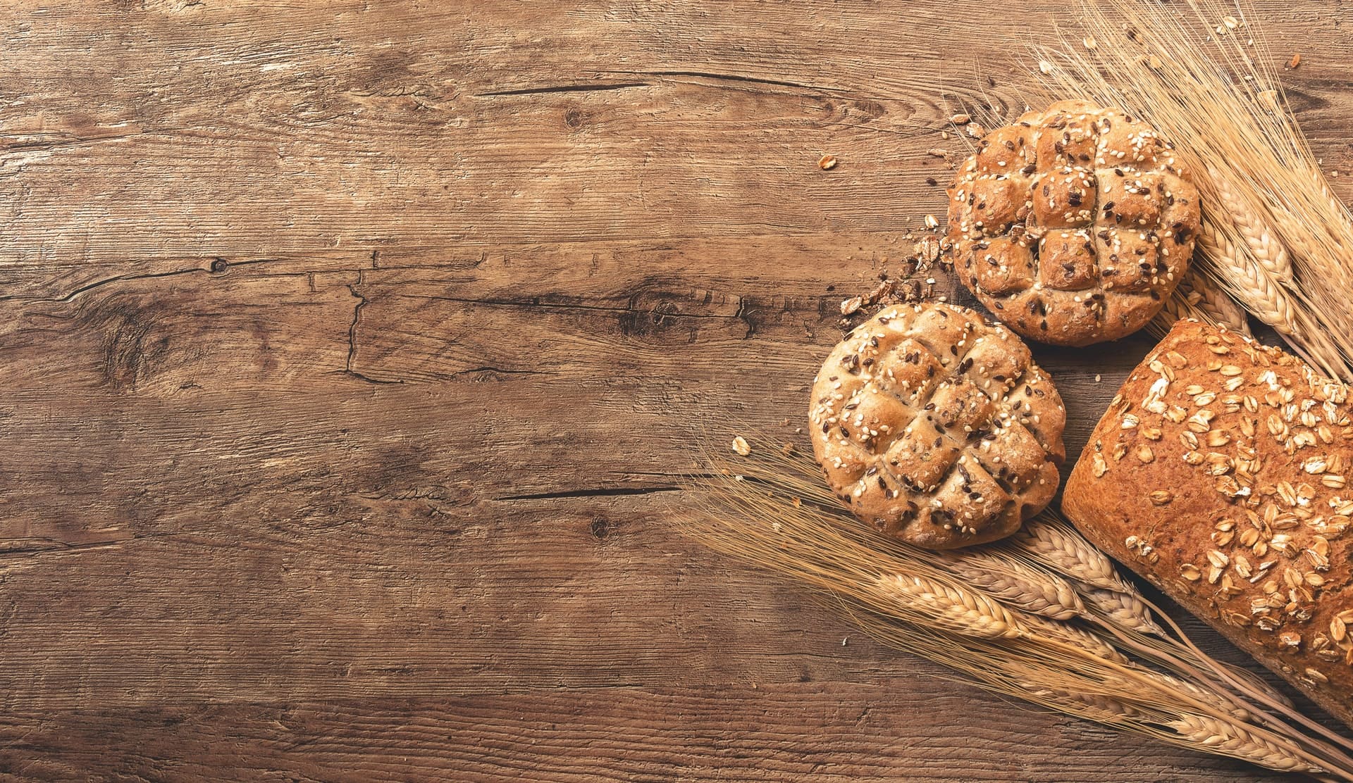 Brot auf Tisch Hintergrund